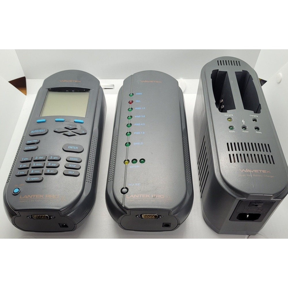 Wavetek Lantek‎ Pro XL 100 MHz LAN Cable Tester with Accessories & Manual